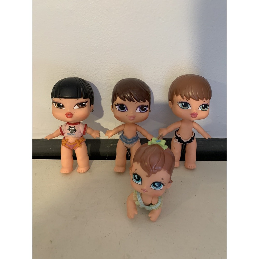 4 MGA Bratz Lil‎ Angelz Babyz Dolls Crawling Sitting